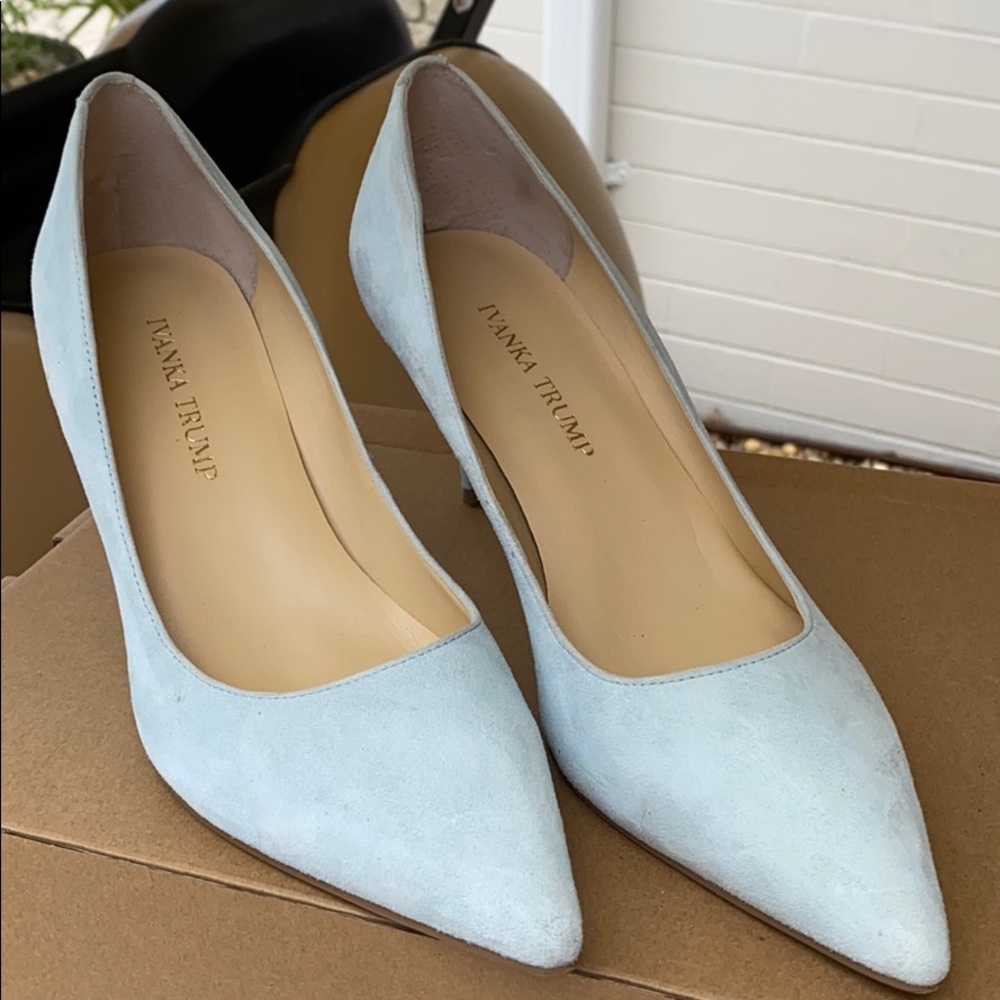 Baby blue pumps